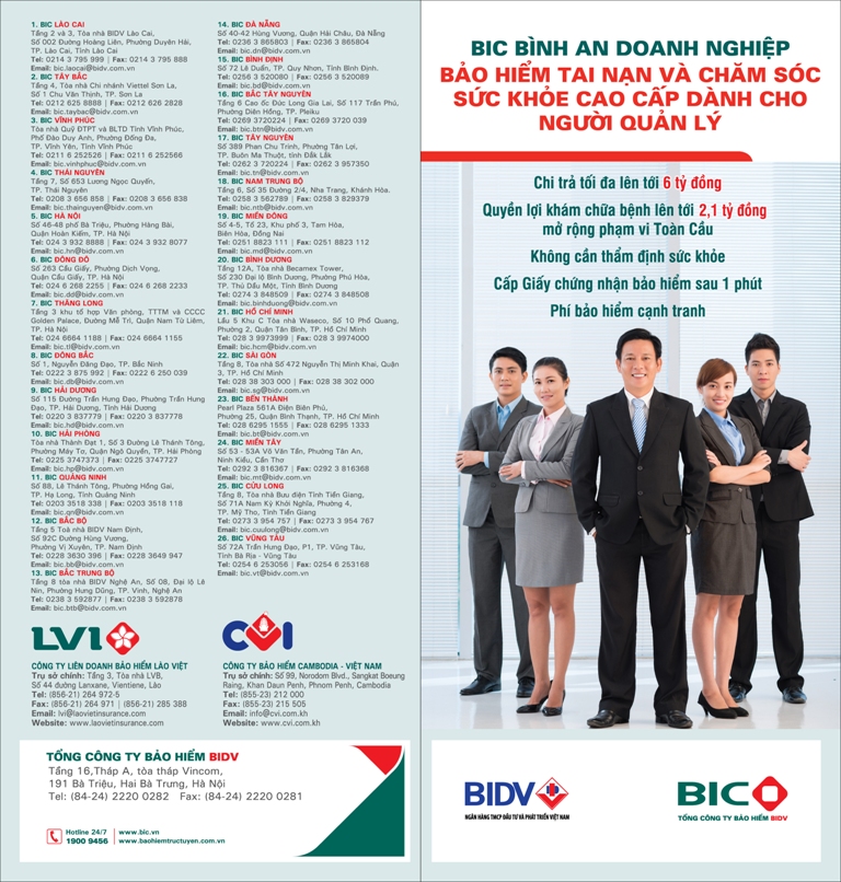 BIDV BIC Bình an doanh nghiệp